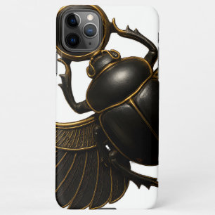 Black and Gold Pharaonic Beetle iPhone Case
