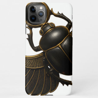 Black and Gold Pharaonic Beetle iPhone Case
