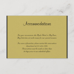 Black and Gold Piano Wedding Insert