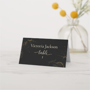 Black and Gold Place Card