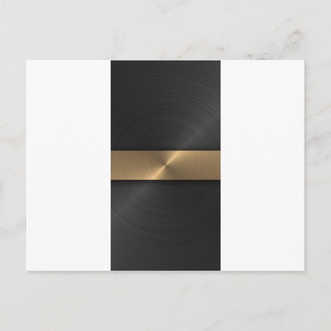 Black And Gold Postcard (Front)