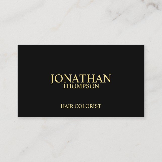 Black and Gold Professional Appointment Card (Front)