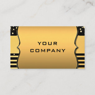 Black and Gold Promotional Business Cards Example