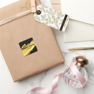 Black and gold Purim Label