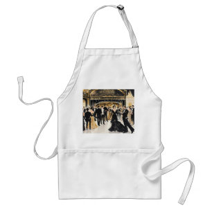 Black and gold, Rich luxury, Moulin rouge style Standard Apron