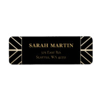 Black and Gold Roaring 20s art deco