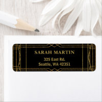 Black and Gold Roaring 20s art deco