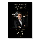 Black and Gold Script Photo Any Age