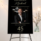 Black and Gold Script Photo Any Age