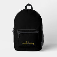 Black and Gold Script | Stylish Monogram Modern