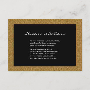 Black and Gold Scroll Accent Wedding Insert