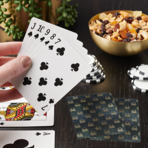 Black and Gold Skulls Playing Cards