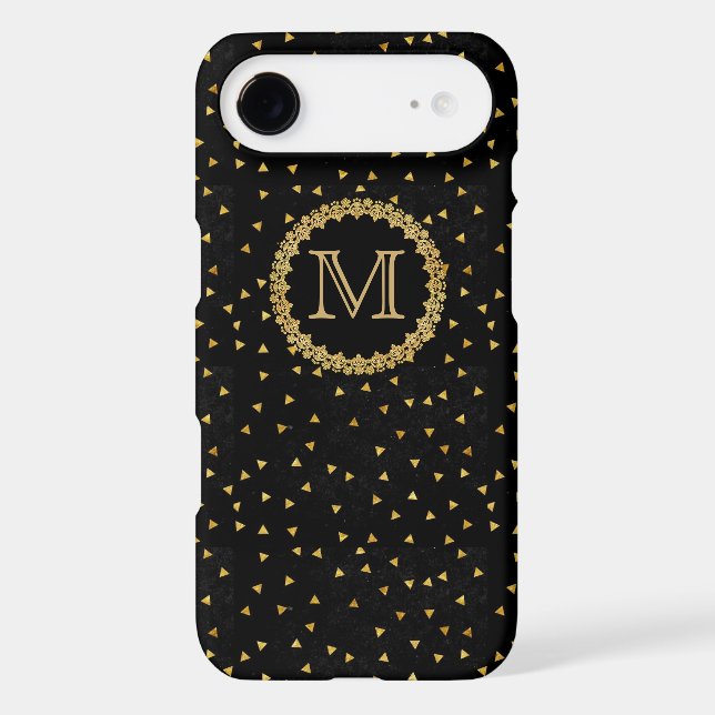 Black and Gold Sparkles Case-Mate iPhone Case (Back)