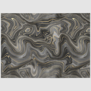 Black and Gold Strata Series Design 15 Tissue Paper