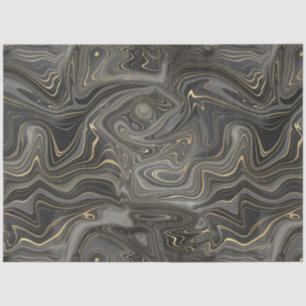 Black and Gold Strata Series Design 4 Tissue Paper