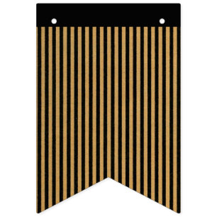 Black and Gold Stripes Bunting