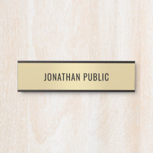 Black And Gold Template Elegant Modern Home Door Sign