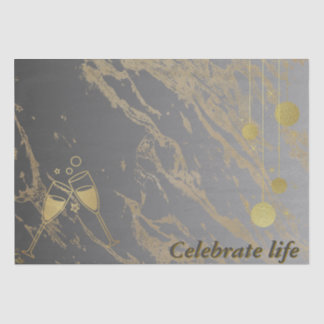 black and gold tissue paper