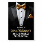 Black and Gold Tuxedo Birthday Event