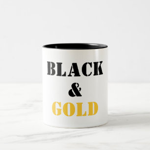 Black and Gold Two-Tone Coffee Mug