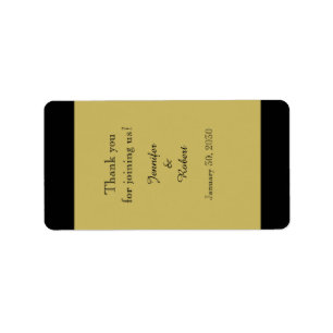 Black and Gold Wedding Lip Balm Label