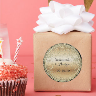 Black and Gold Wedding Seal