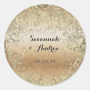 Black and Gold Wedding Seal