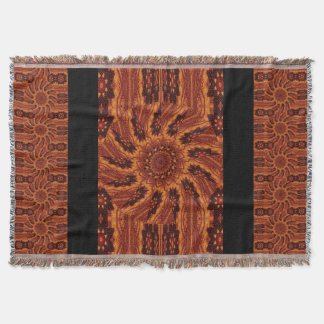 Black and Gold Wildflowers 29  Throw Blanket