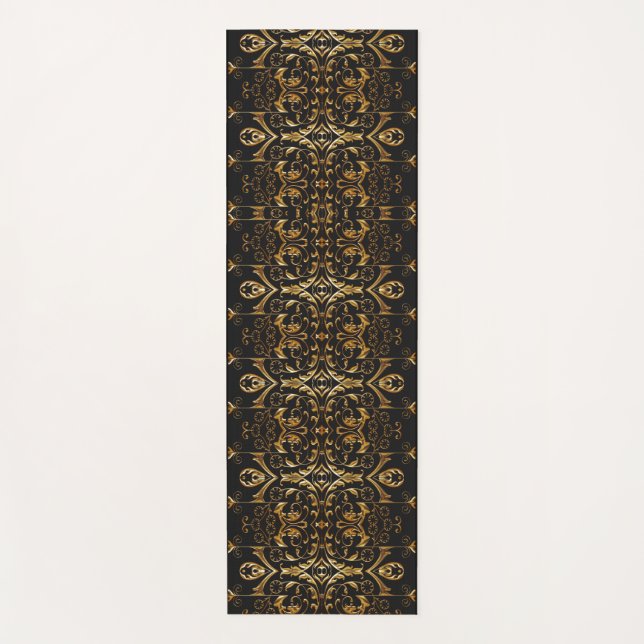 Black and Gold Yoga Mat (Front)