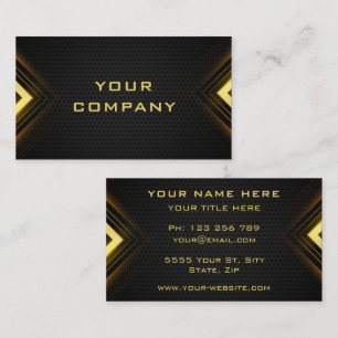 Black and Gold Your Own Design Business Card
