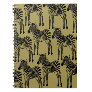 Black and Gold Zebras Notebook