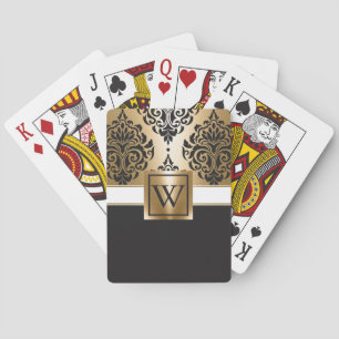 Black and Golden Arabesc Playing Cards