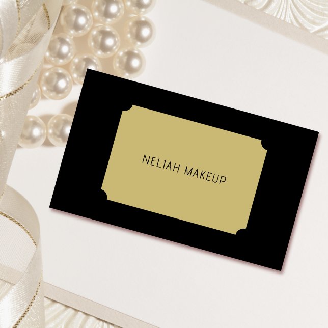 black and golden classic unique business card (Creator Uploaded)