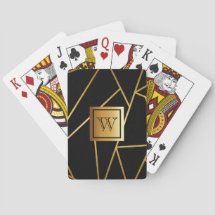 Black and Golden Geometric Playing Cards
