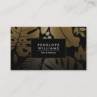 Black and Golden Leaves Business Card