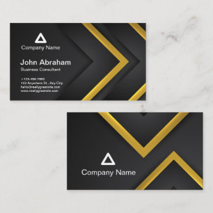 Black and Golden Modern Business Card Technology 