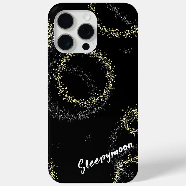 Black and golden shimmer Case-Mate iPhone case (Back)