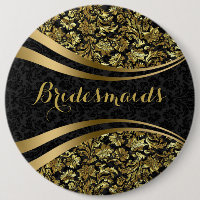 Black And Gp;d Floral Damasks Bridesmaids