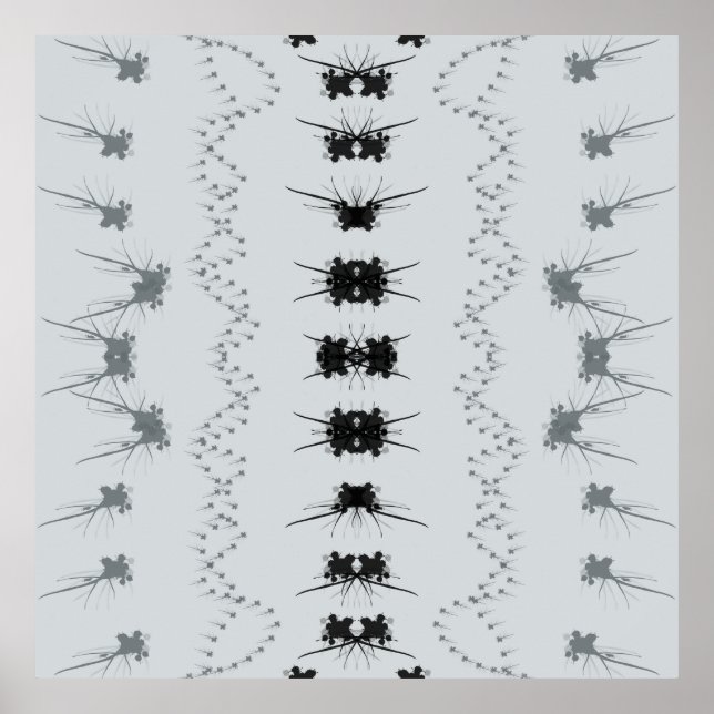 Black and gray abstract design poster (Front)