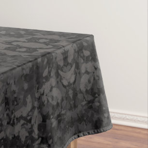 Black And Gray Abstract Graphic Art Design Tablecloth