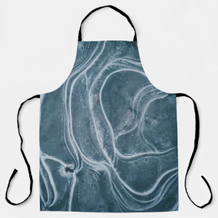 Black and gray abstract painting apron