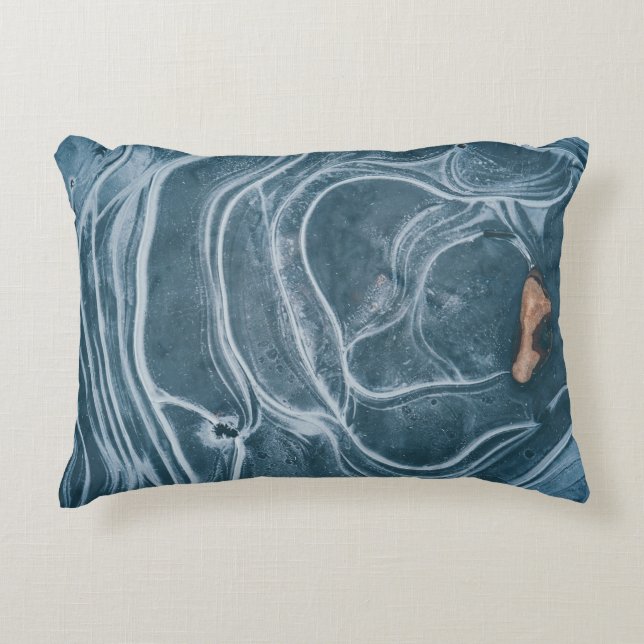 Black and gray abstract painting decorative cushion (Front)