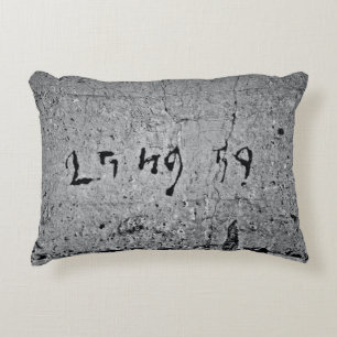 Black and gray concrete surface decorative cushion
