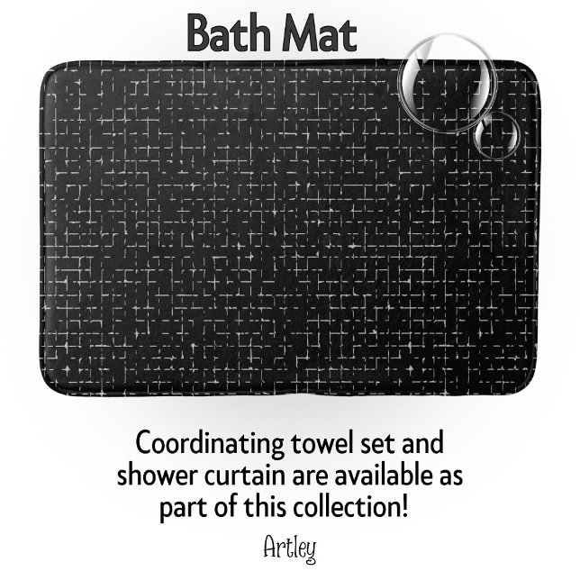 Black and Gray criss cross bath mat (Creator Uploaded)