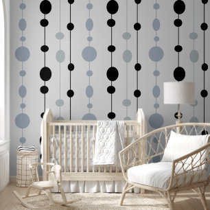 Black and Gray dots on grey Wallpaper