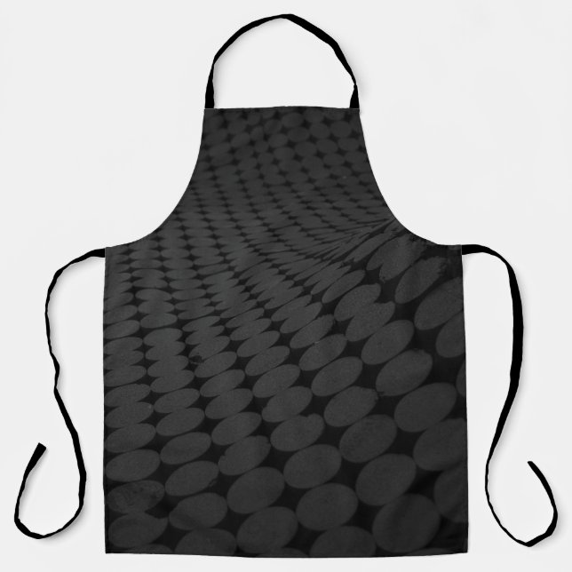 Black and gray dotted surface apron (Front)