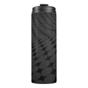 Black and gray dotted surface thermal tumbler