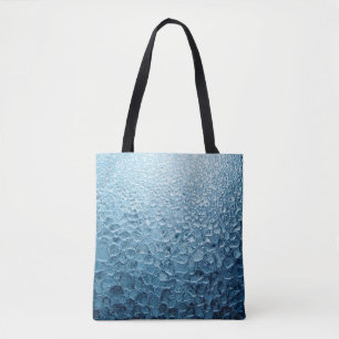 Black and gray floral area rug tote bag