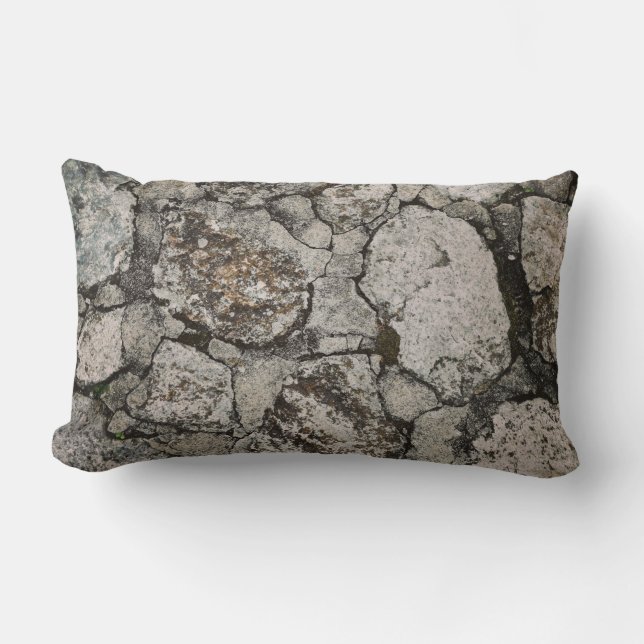 Black and gray stone fragment lumbar cushion (Front)