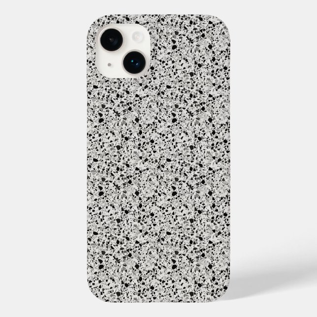Black And Gray Terrazzo Patterned Case-Mate iPhone Case (Back)